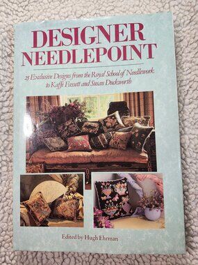 Designer Needlepoint Hugh Ehrman Needlepoint Patterns Book 1987 Hardcover